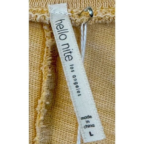 NWT Hello Nite Women’s Shell Midi Pajama Women’s Light Yellow Dress Large - Picture 6 of 11